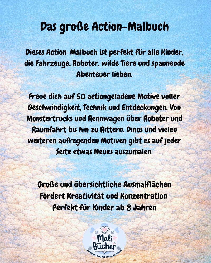 Rückseite Das große Action-Ausmalbuch