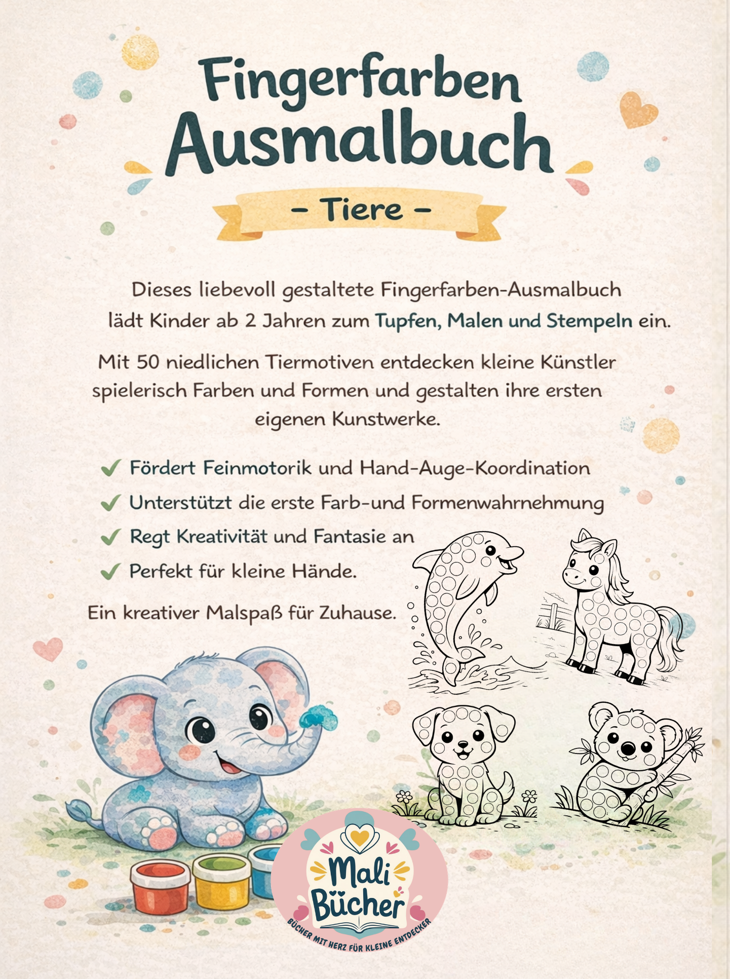 Rückseite Fingerfarben Ausmalbuch